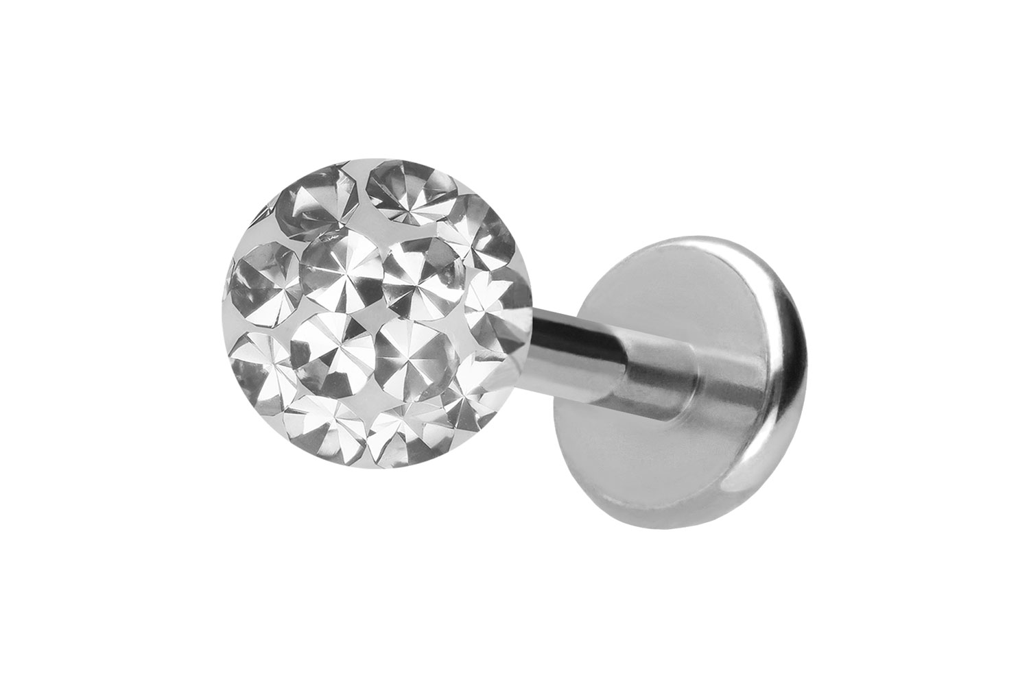 Titan Labret Piercing mit Push Fit EPOXY-KUGEL